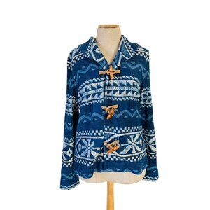 Ralph Lauren Jeans Co. Blue Aztec Toggle Cardigan Jacket